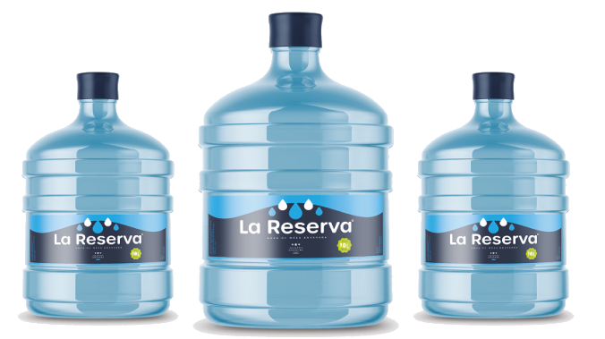 Bidones de agua purificada La Reserva de 12 y 20 litros